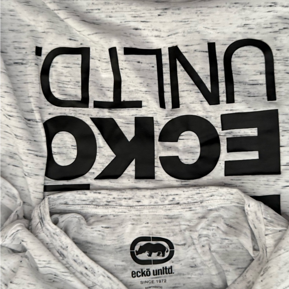 Ecko Unlimited White and Black Short Sleeve Tee